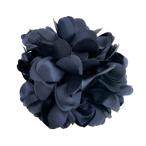 Big Boho Flower Hair Clip in Navy Blue - Picture 4 of 5